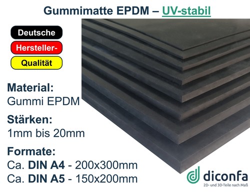 Gummimatte epdm din a5 - gummimatte,
